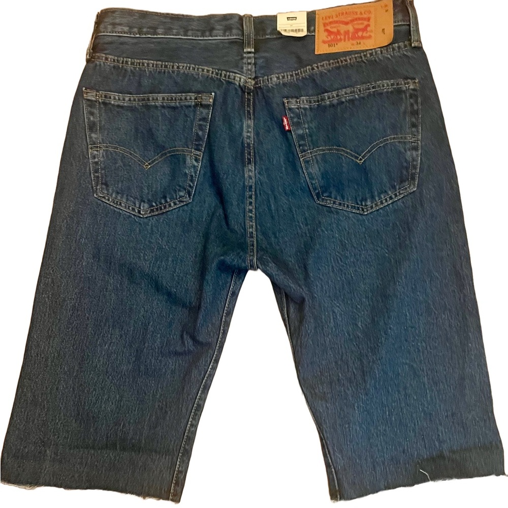 NWT Levi's 501 Original Fit Cut 34w Blue Jean Shorts - Picture 2 of 8